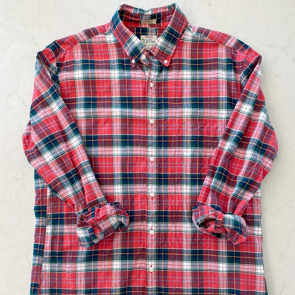 J. Crew Plaid Cotton Oxford--SLIM FIT